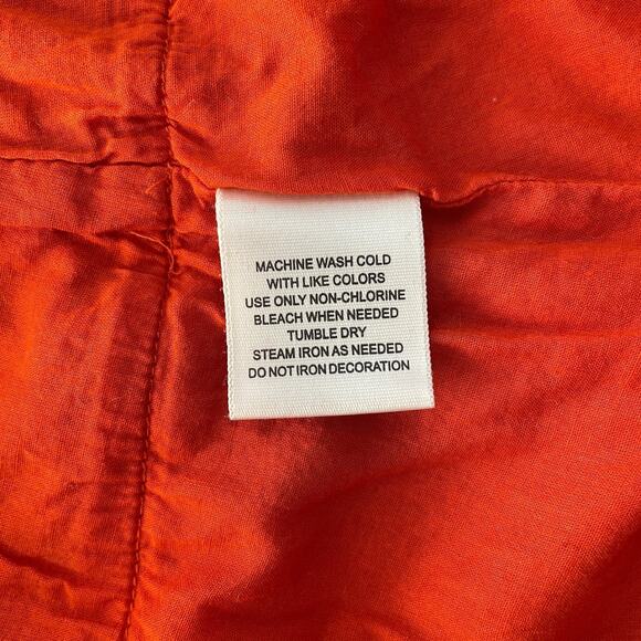 Boho Skirt Plus Size 2X Orange Solid Embroidered Pull On Lagenlook Y2K Fairy - Picture 11 of 13